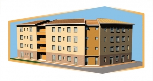 Progetto di insediamento residenziale Cortona AR 03